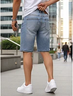 Pánske džínsové šortky s dierami modré FashionStreet SX2574