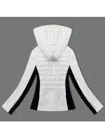 Dámska bunda z lepenej tkaniny J Style White (16M9223-281)