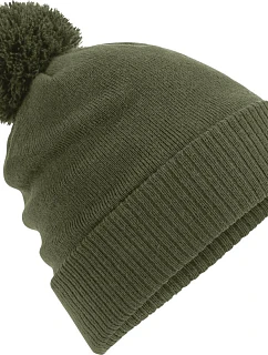 B 502 pletená čepice s bambulí olive green model 22433422 - Beechfield