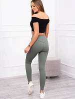 Rebrované legíny tmavá mäta