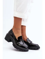 Dámské mokasíny na masivním podpatku Big Star model 21653905 Černé - Big Star Shoes