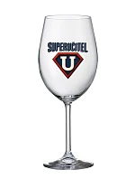 SUPERUČITEL (MARK) - číry pohár na víno 350 ml