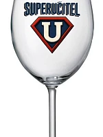 SUPERUČITEL (MARK) - číry pohár na víno 350 ml