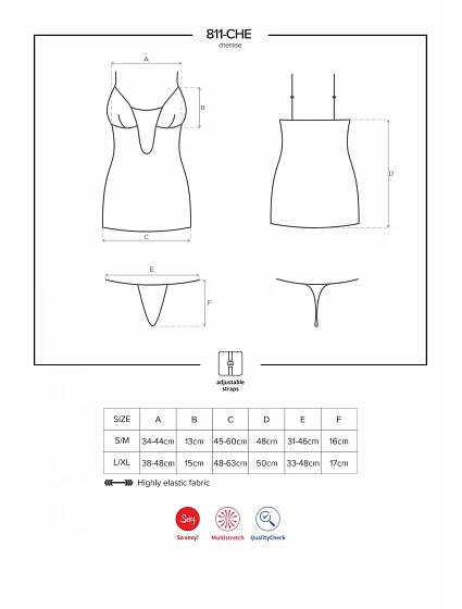 Košilka model 5401539 chemise - Obsessive