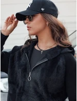 Dámská krátká bunda z alpaky s kapucí černá Dstreet model 21980436 - FashionStreet
