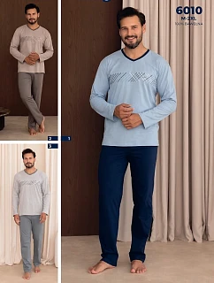 Pyžamo Regina 6010 s dlhými rukávmi, veľkosti M–3XL, Z26/27