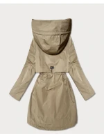Dámska tmavobéžová bunda Goodlookin s ohrnutými rukávmi (B8556-12)