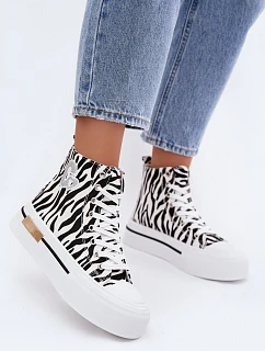 Dámské tenisky na platformě Zebra model 22208378 - Boto