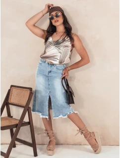 Sukňa STELLIS modrá FashionStreet CY0384