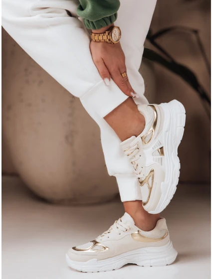Dámské sportovní tenisky beige Dstreet model 21983277 - FashionStreet