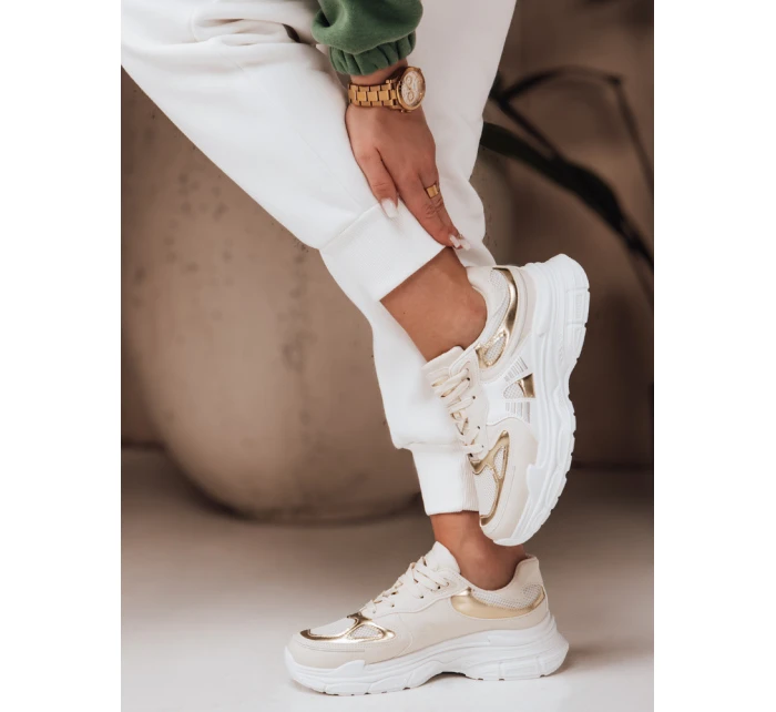 Dámské sportovní tenisky beige Dstreet model 21983277 - FashionStreet