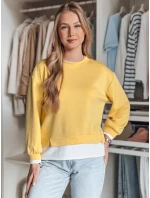 Dámska oversize mikina LUZZIO žltá FashionStreet BY1380