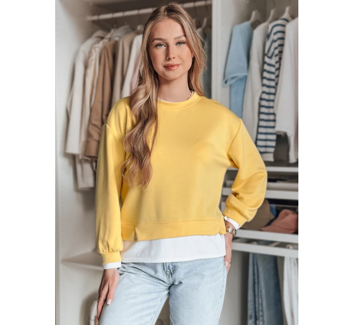 Dámska oversize mikina LUZZIO žltá FashionStreet BY1380