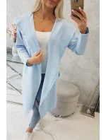 Dlhý kabát s kapucňou modrý Dlhý kabát s kapucňou modrý