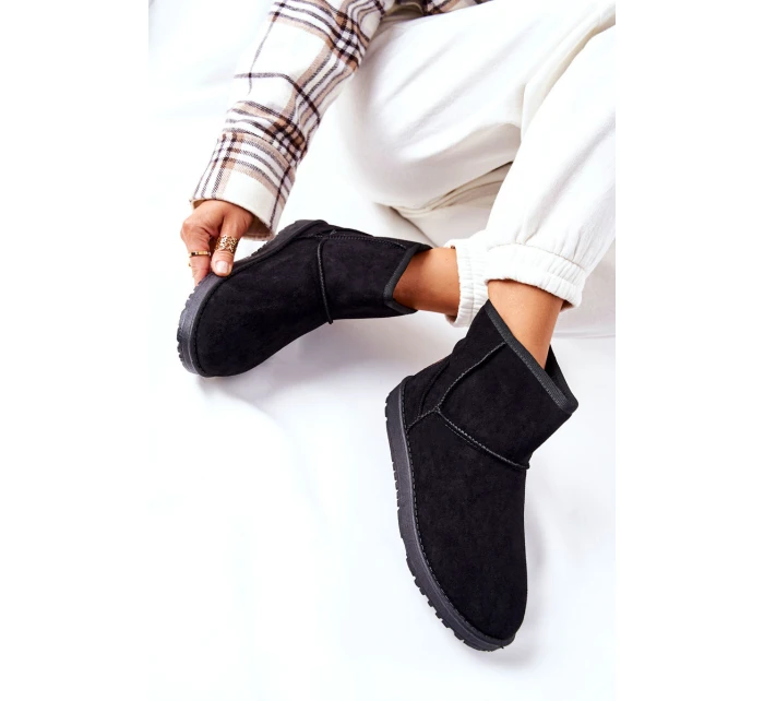 Śniegowce Ocieplane Futerkiem Czarne Vicandi Śniegowce Ocieplane Futerkiem Czarne Vicandi