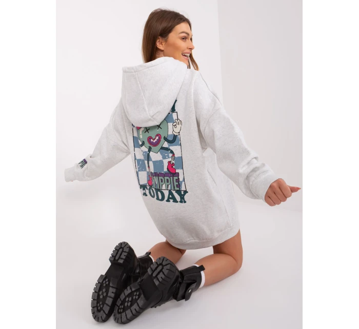 Mikina D10606BA02406D2 svetlo šedá Mikina D10606BA02406D2 svetlo šedá