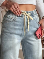 Dámské džínové kalhoty se širokými nohavicemi blue Dstreet model 21985165 - FashionStreet