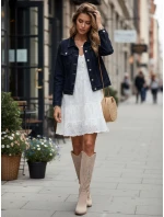 FashionStreet dámska tmavomodrá džínsová bunda TY5598