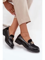 Lakované dámské se zlatým detailem  Černé model 21711999 - S.Barski