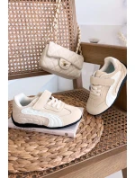 Dětské sportovní boty s přezkou béžové model 21731729 - Boto