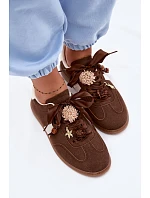 Dámské tenisky s ozdobami Čokoládové Lelora Dámské tenisky s ozdobami Čokoládové Lelora