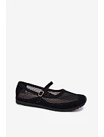 Síťované baleríny s páskem Černé model 22200782 - Boto