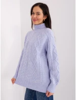 Sweter AT SW  jasny fioletowy model 19034243 - FPrice