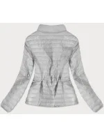 Šedá dámska prešívaná bunda (6651)