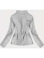 Šedá dámska prešívaná bunda (6651)