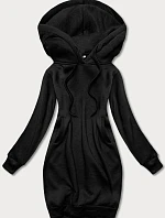 Dlhá čierna tepláková mikina (YS10005-3)