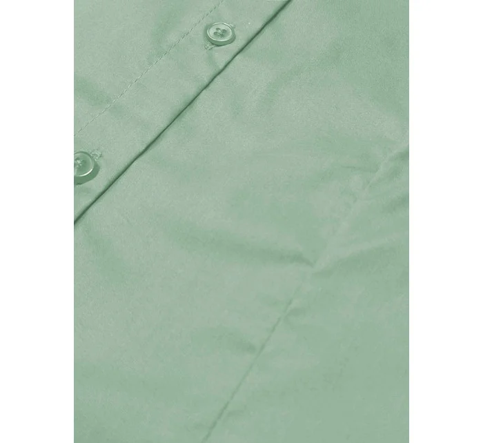 Světle zelená klasická dámská košile model 18302325 - J.STYLE Světle zelená klasická dámská košile model 18302325 - J.STYLE