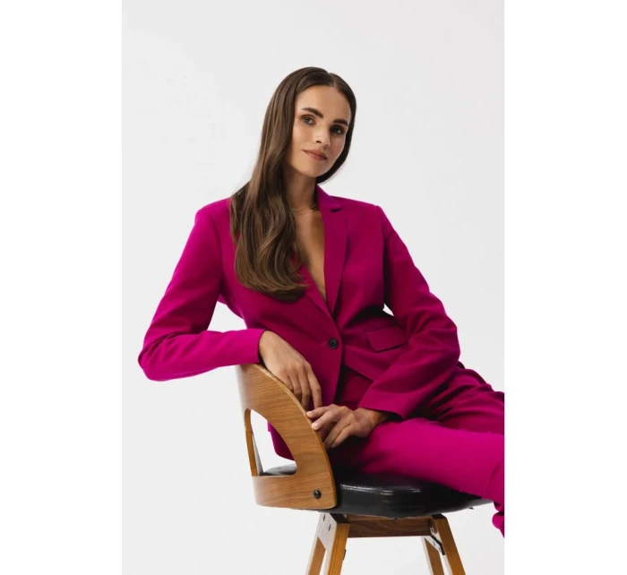 S353 Sako na mieru s jedným gombíkom - slivka S353 Sako na mieru s jedným gombíkom - slivka