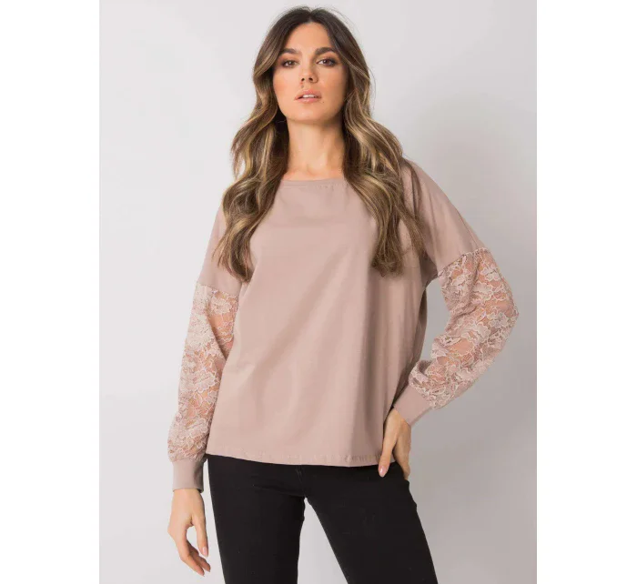 Dámska blúzka RV BZ 7342.03 Dark beige - Rue Paris Dámska blúzka RV BZ 7342.03 Dark beige - Rue Paris