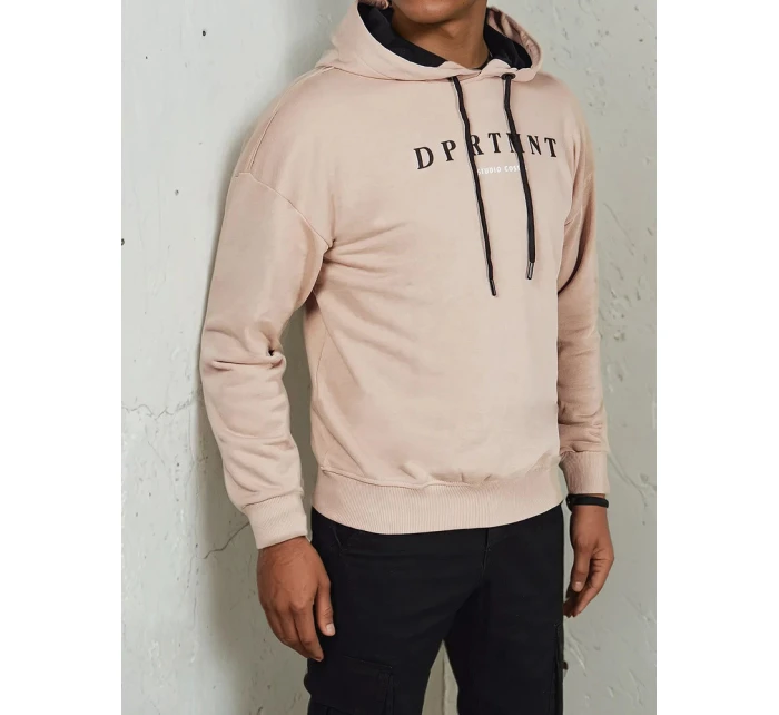 Pánská mikina s potiskem béžová Dstreet model 21975964 - FashionStreet