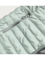 Mätovo sivá dámska bunda s kapucňou (DL011)