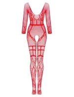Bodystocking Lorna red - BEAUTY NIGHT FASHION