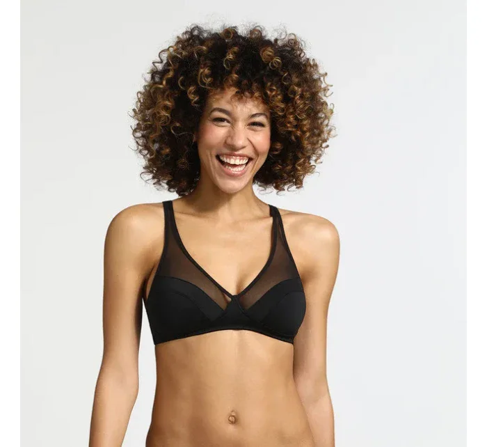 Dámska podprsenka bez kostíc DIM GENEROUS WIREFREE BRA - DIM - čierna