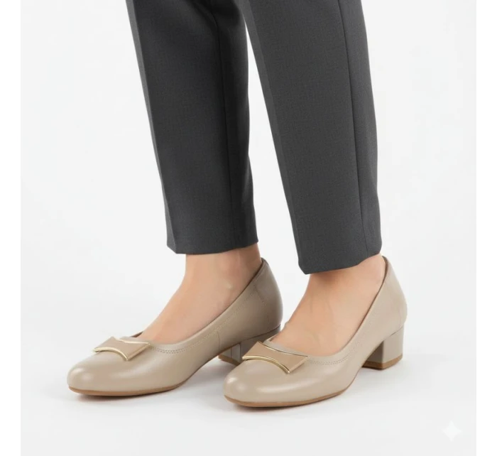 Dámske béžové lodičky Jezzi 200-15