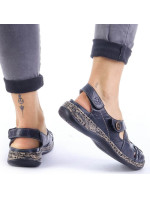 Rieker W 46377-14 Pohodlné sandále na suchý zips
