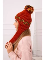 Dámska klapka na uši Nadia K321 červená