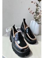 Kožené dámské mokasíny D&A model 21636756 černé - S.Barski