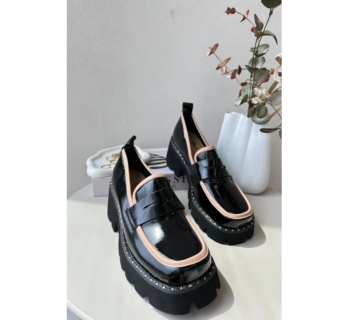 Kožené dámské mokasíny D&A model 21636756 černé - S.Barski