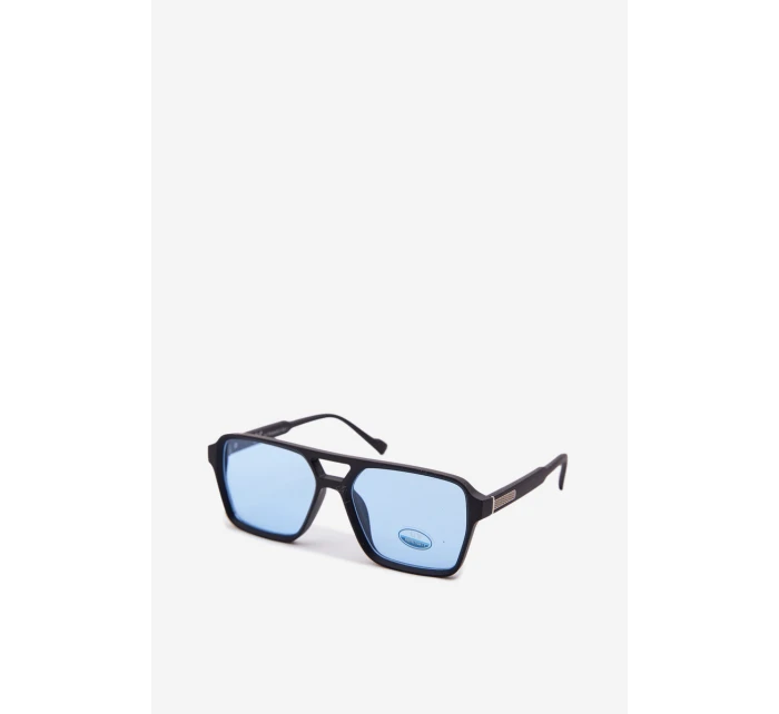 Dámské sluneční brýle se stříbrným detailem tmavě modré