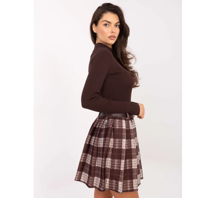 Sukňa MI SD 4193.95 hnedá