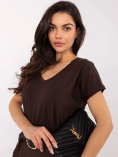 Tričko RV TS 4832.47P tmavohnedé