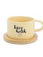 KÁVOHOLIK - žltý pohár na makrónky 200 ml