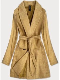 Dámsky kabát s prídavkom vlny RL PL-2715.31P žltý - Rosse Line