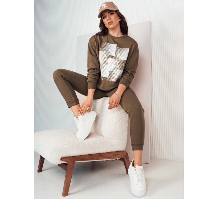 Dámská mikina hnědá model 21975404 - Dstreet