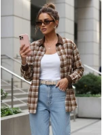 Koszula damska na w brązowa model 22030002 - FashionStreet