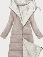 Obojstranná zimná bunda s medvedíkom J Style light beige (16M9167-280)